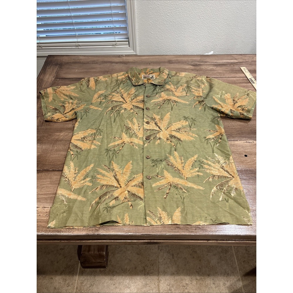 Vintage Tiki Classics Silk Hawaiian Shirt Mens LTropical Print